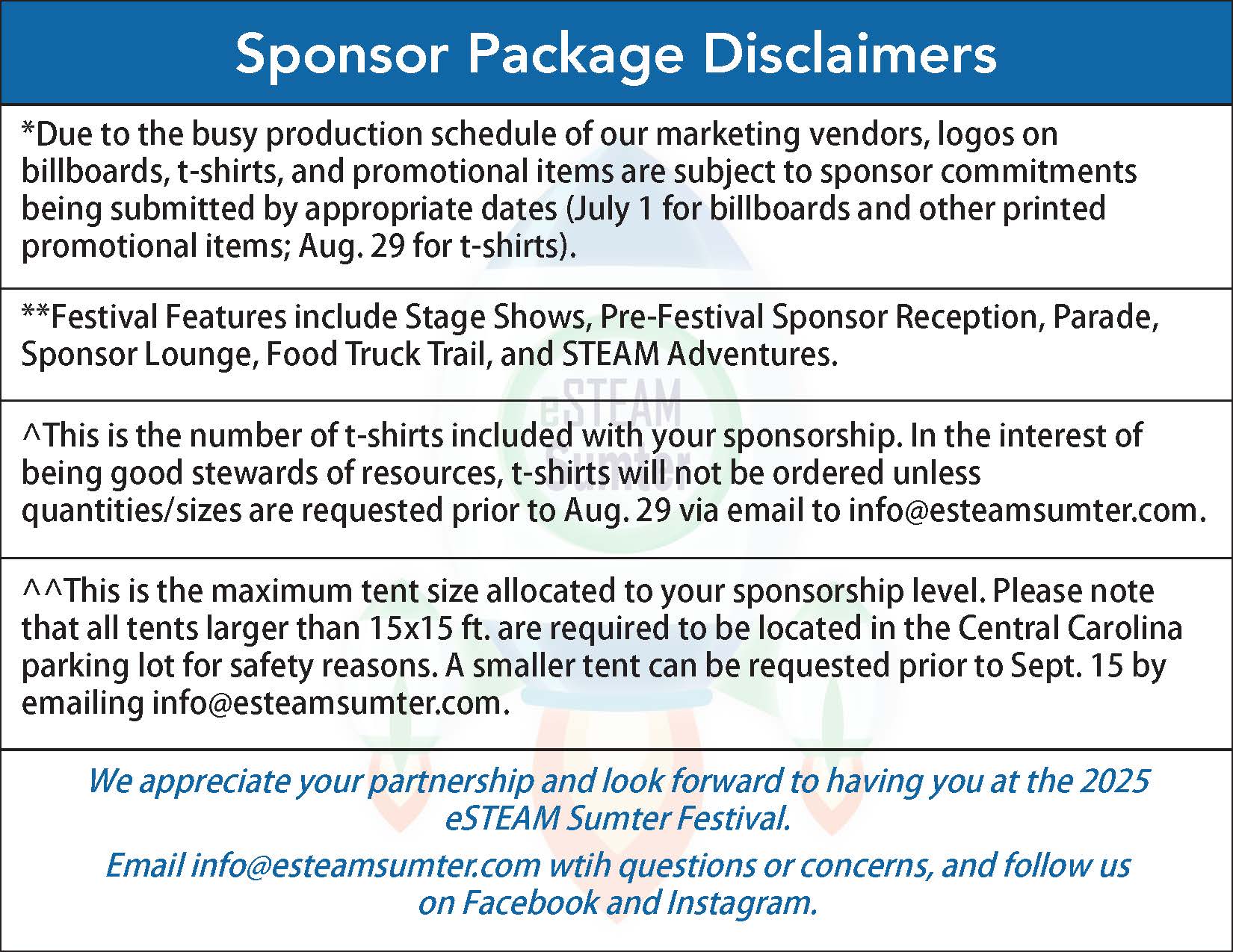 Sponsorships 2025 eSTEAM